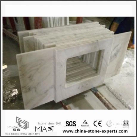Neue schöne konstruierte Castro White Marmor -Arbeitsplatten für Badezimmerdesign -Auswahlmöglichkeiten