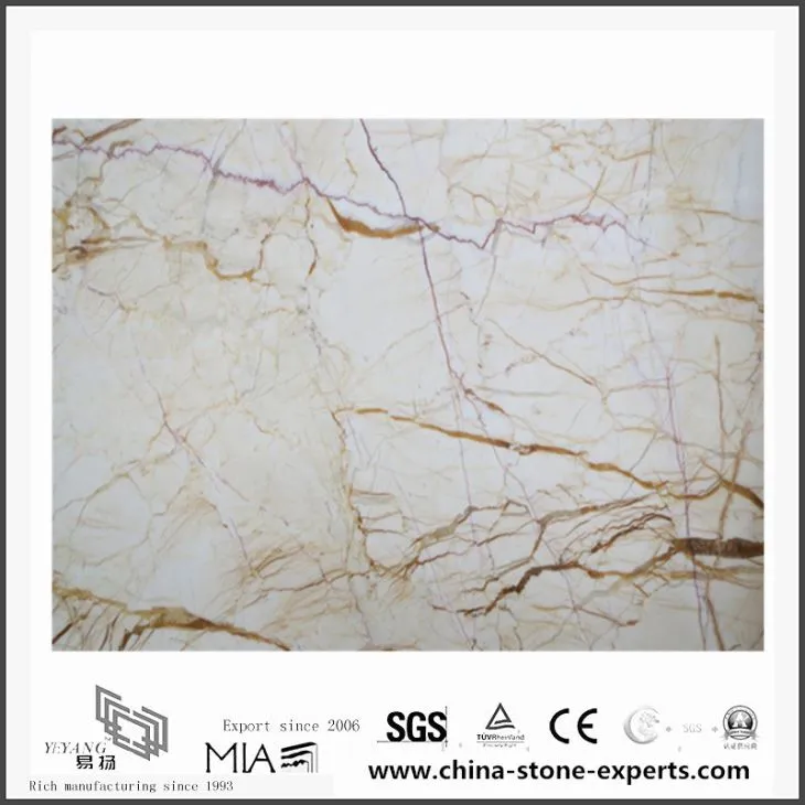 Sofitel Gold MarbleBeige Marmor Platte für Bad-Dusche-Fußboden-Fliese