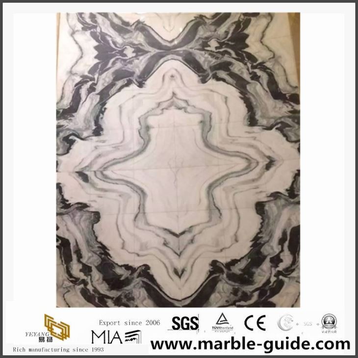 China Panda White Marble Slabs /Bookmatch Marble With Good Price