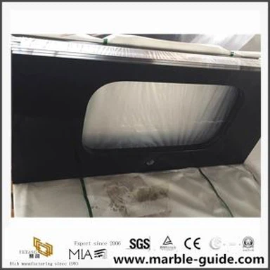 Engineered Stone Countertops Quarz Stein mit schwarzer Farbe