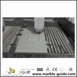 Reines weißes Quarz-Badezimmer Countertops natürlicher Mann gemachter Stein