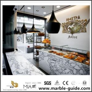 Weißem Calacatta Marmor-Projekt für die Bäckerei Dekoration